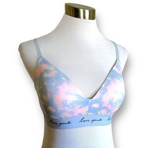 Victorias Secret 34C Bra Blue Tie Dye Wear Everywhere Wireless Lightly Lined